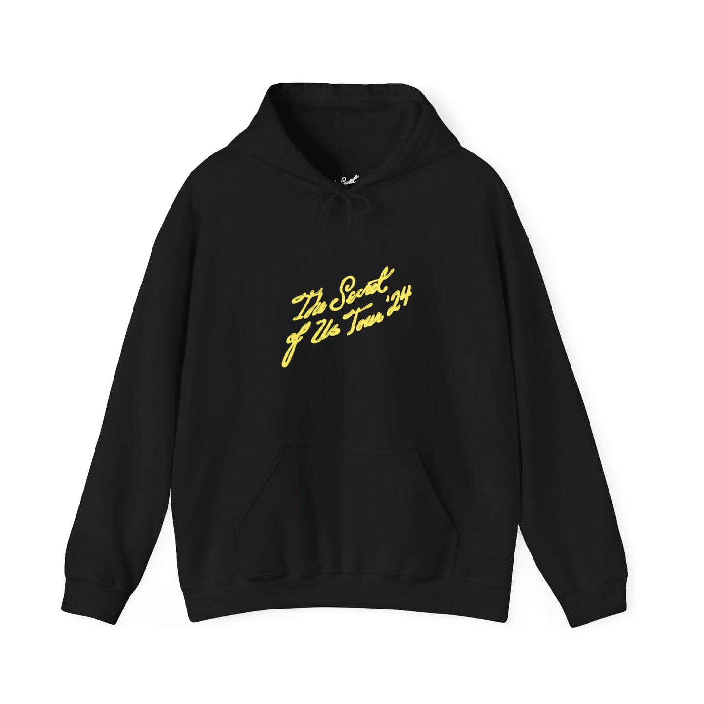 GRACIE ABRAMS TOUR MERCH - SECRET OF US YELLOW TOUR DATES BLACK HOODIE